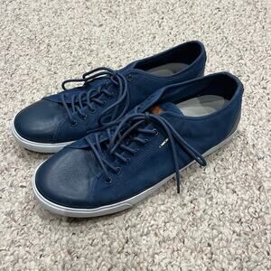 Geox Men's Respira Sneakers Sz 12 Blue Casual Comfort Leather